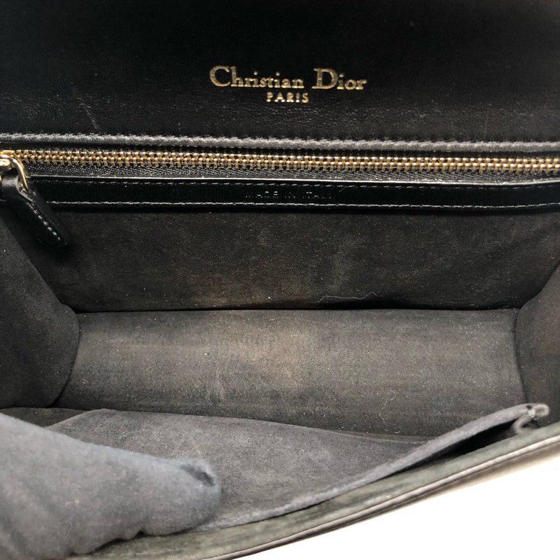 Christian Dior Diorama Shoulder Bag in Black with Gold Hardware