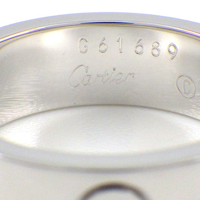 Cartier Love Ring Classic Model MM in K18 White Gold - Size 10