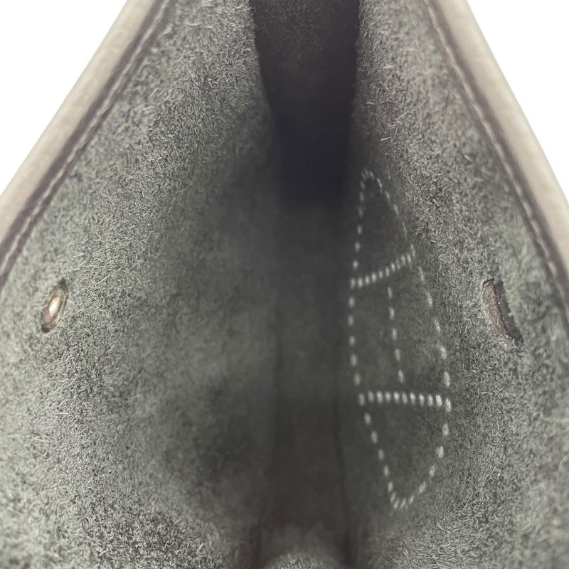 HERMES Evelyne TPM Black Togo Leather Shoulder Bag with Silver Hardware