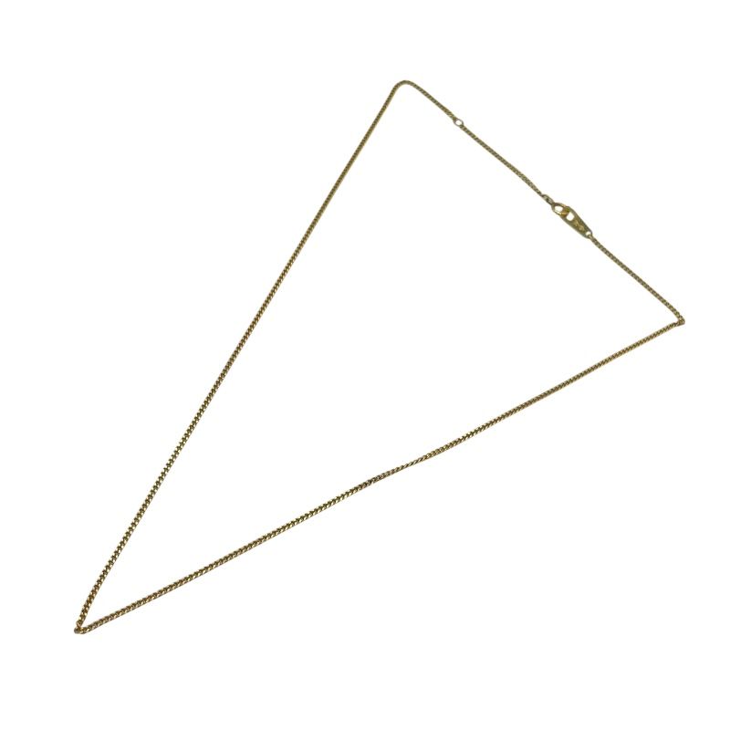 Exquisite K18YG Double-Sided Figaro Necklace for Women