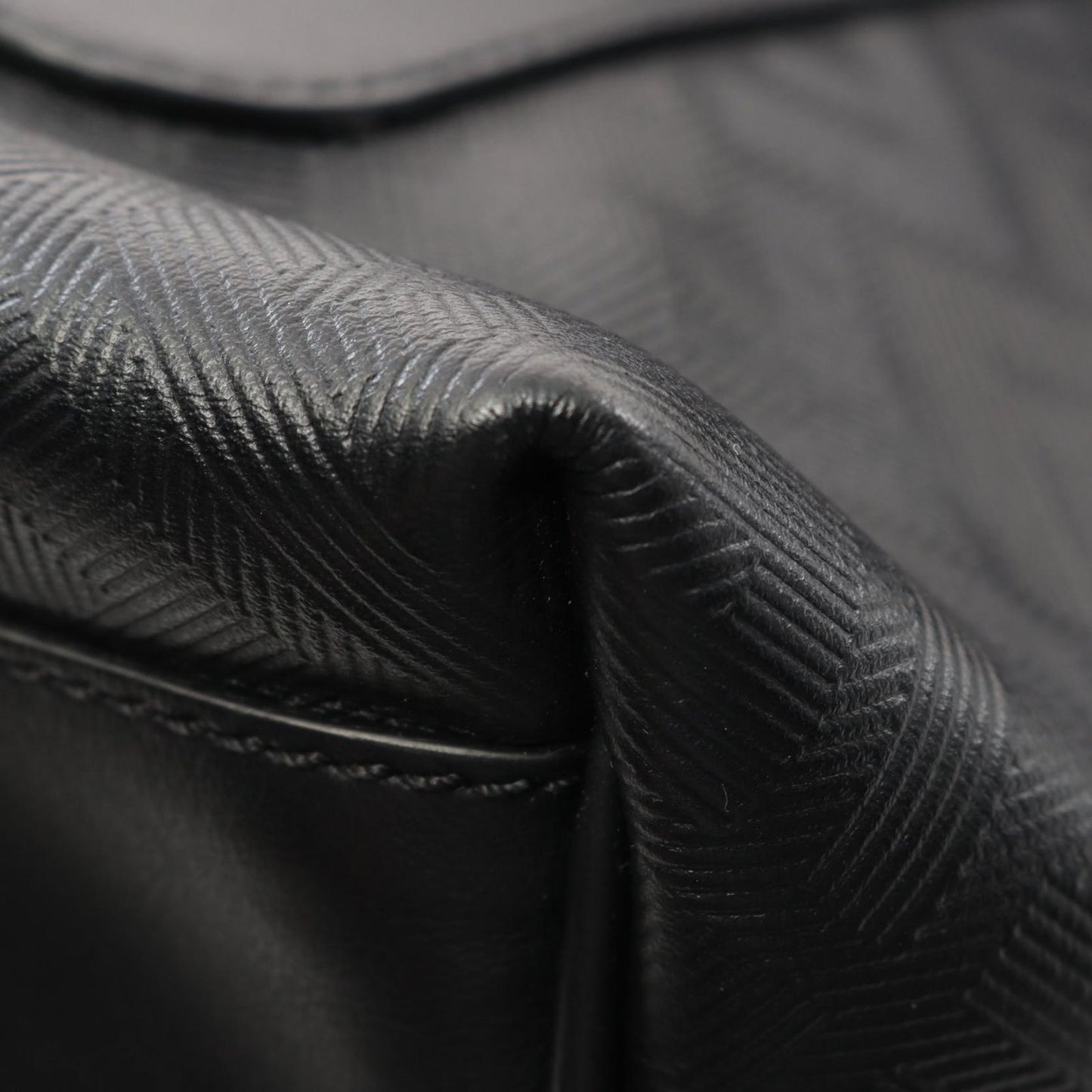 FENDI Kiodo Shadow Diagonal Backpack in Black Leather