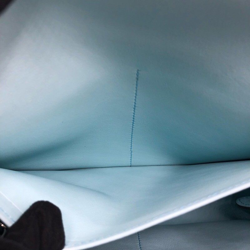 HERMES Arzan Mini Shoulder Bag in Blue Zephyr with Silver Hardware