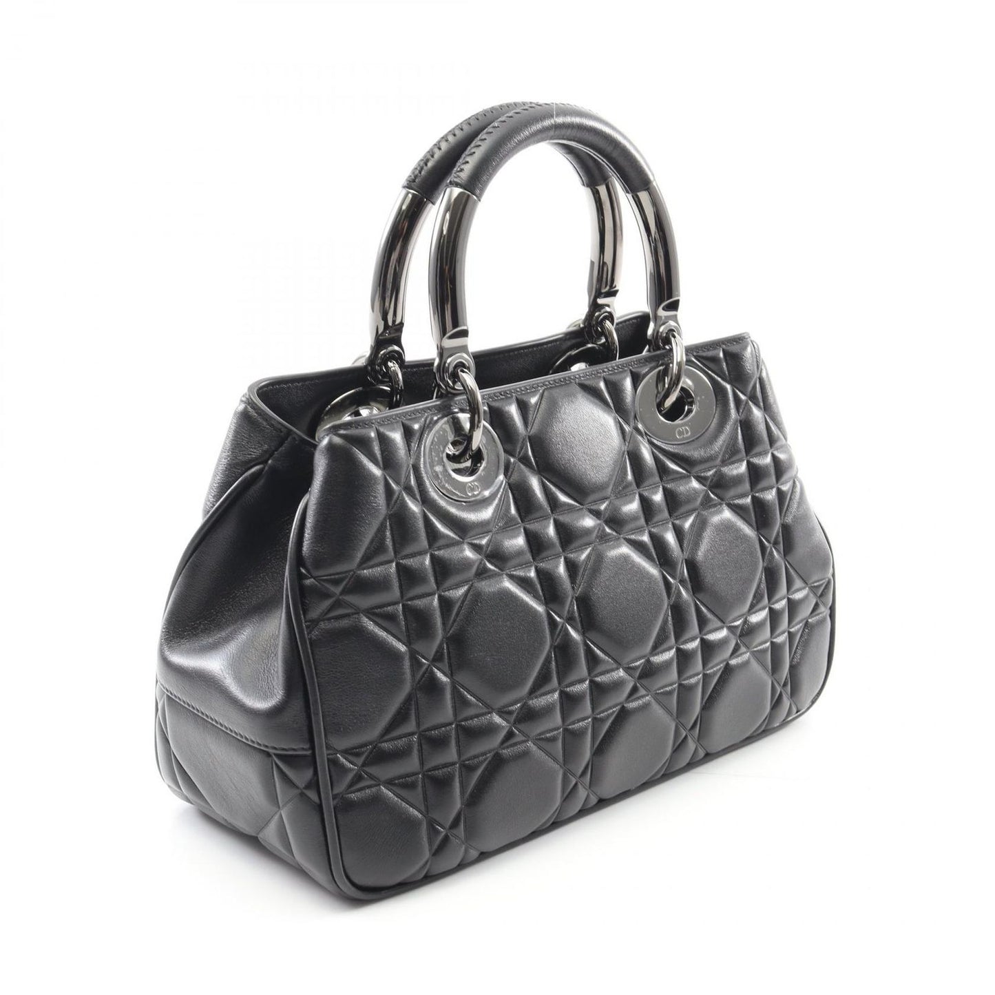Dior Lady 95.22 Cannage Black Leather Handbag - Timeless Elegance