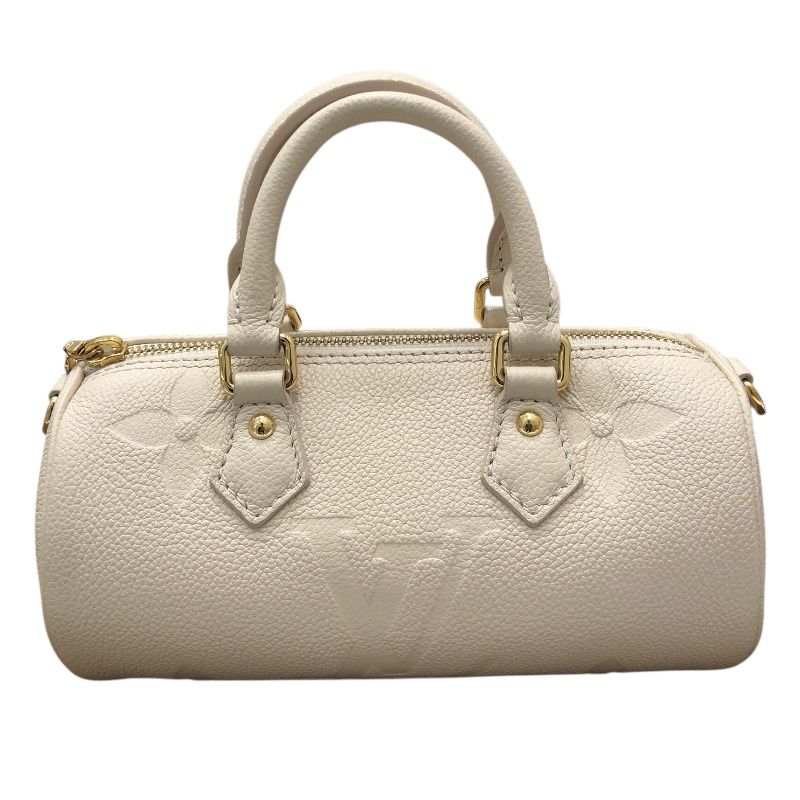 Louis Vuitton Papillon BB M45994 White Monogram Empreinte Leather Handbag