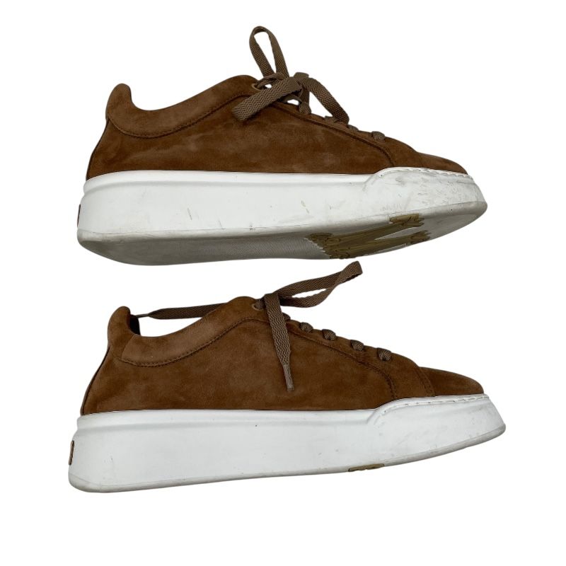 Max Mara MAXISF Suede Low-Cut Sneakers in Brown - Women's Luxury Footwear