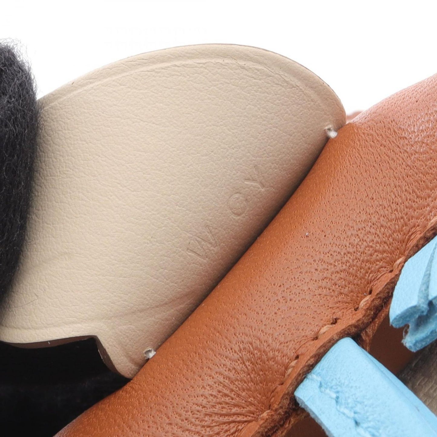 HERMES Rodeo Pegasus PM Charm in Gold, Celeste & Cre