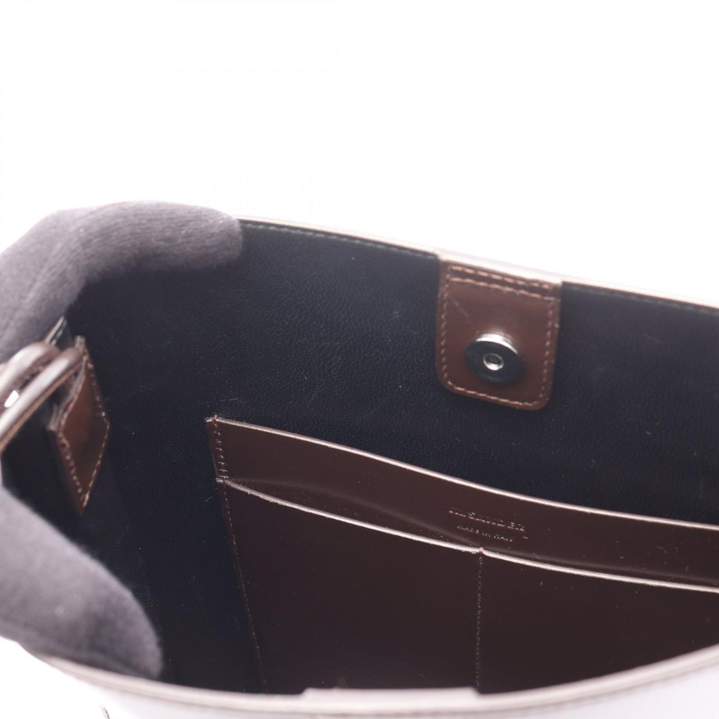 JIL SANDER TANGLE MEDIUM Shoulder Bag in Dark Brown Leather