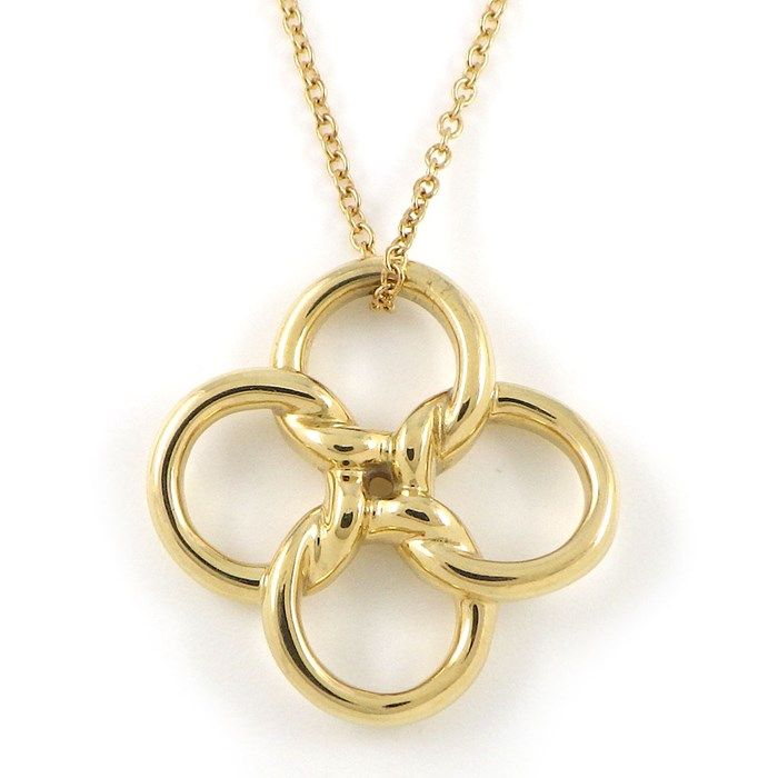 Tiffany & Co. Quadrofoglio Clover Motif Necklace in K18 Yellow Gold