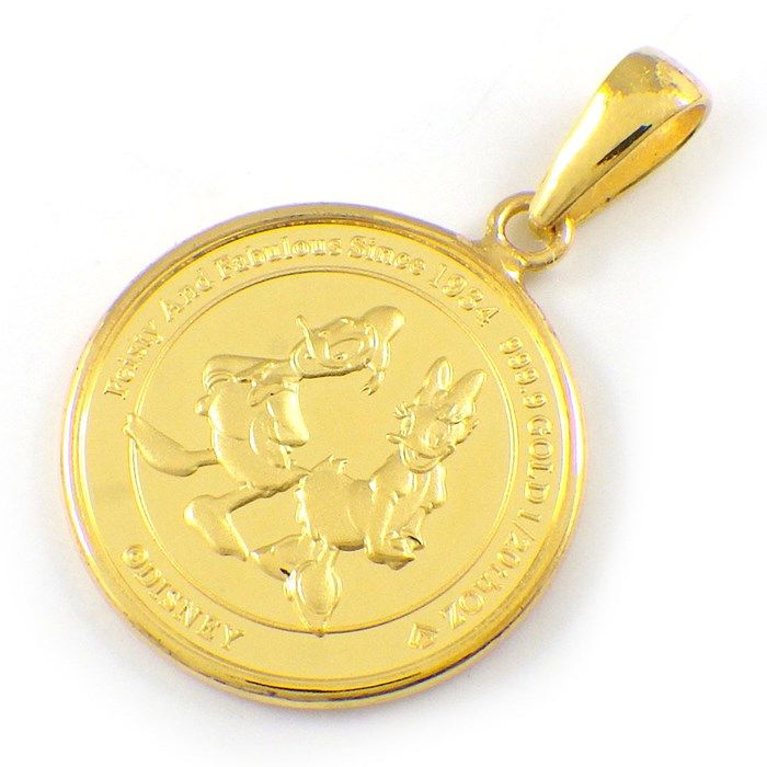 Limited Edition Disney Donald Duck & Daisy Duck Pendant - Au999 Gold