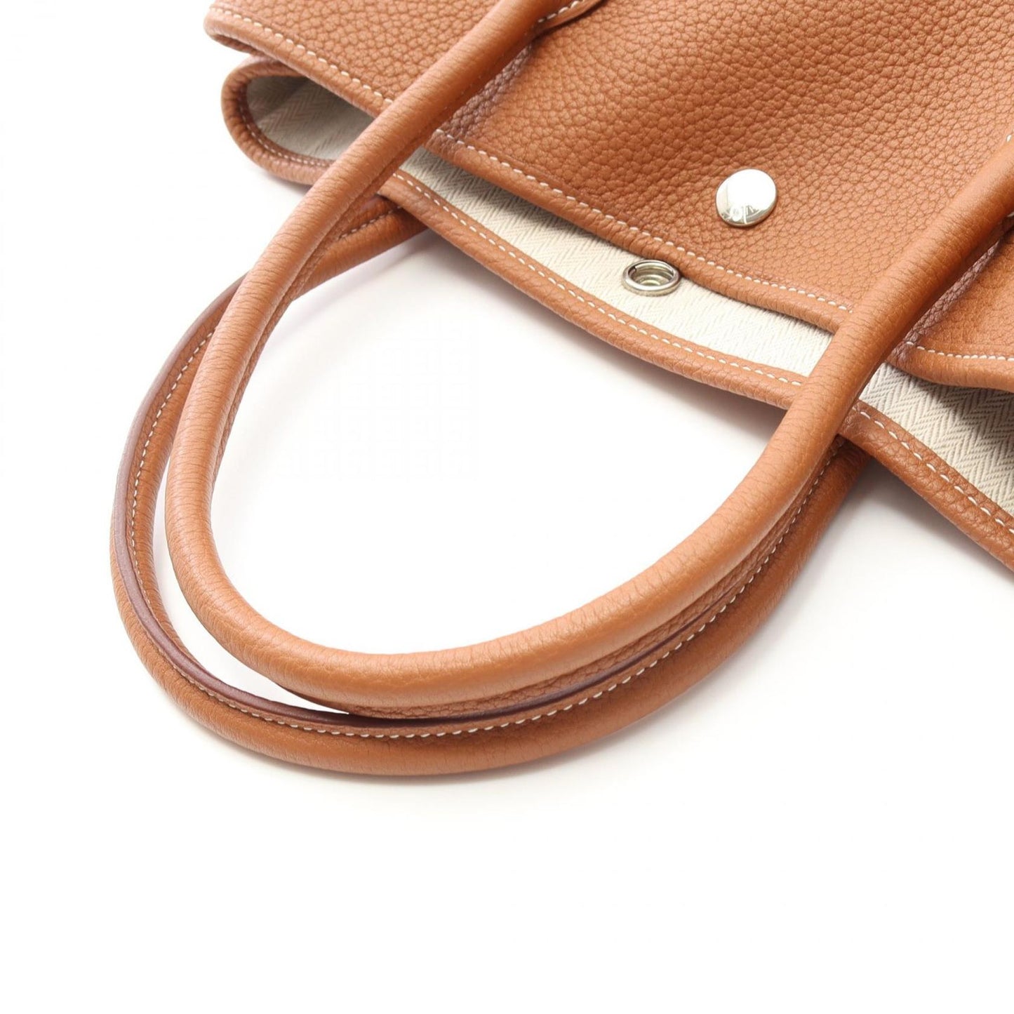 HERMES Garden Party PM Tote Bag in Gold Leather - Timeless Elegance