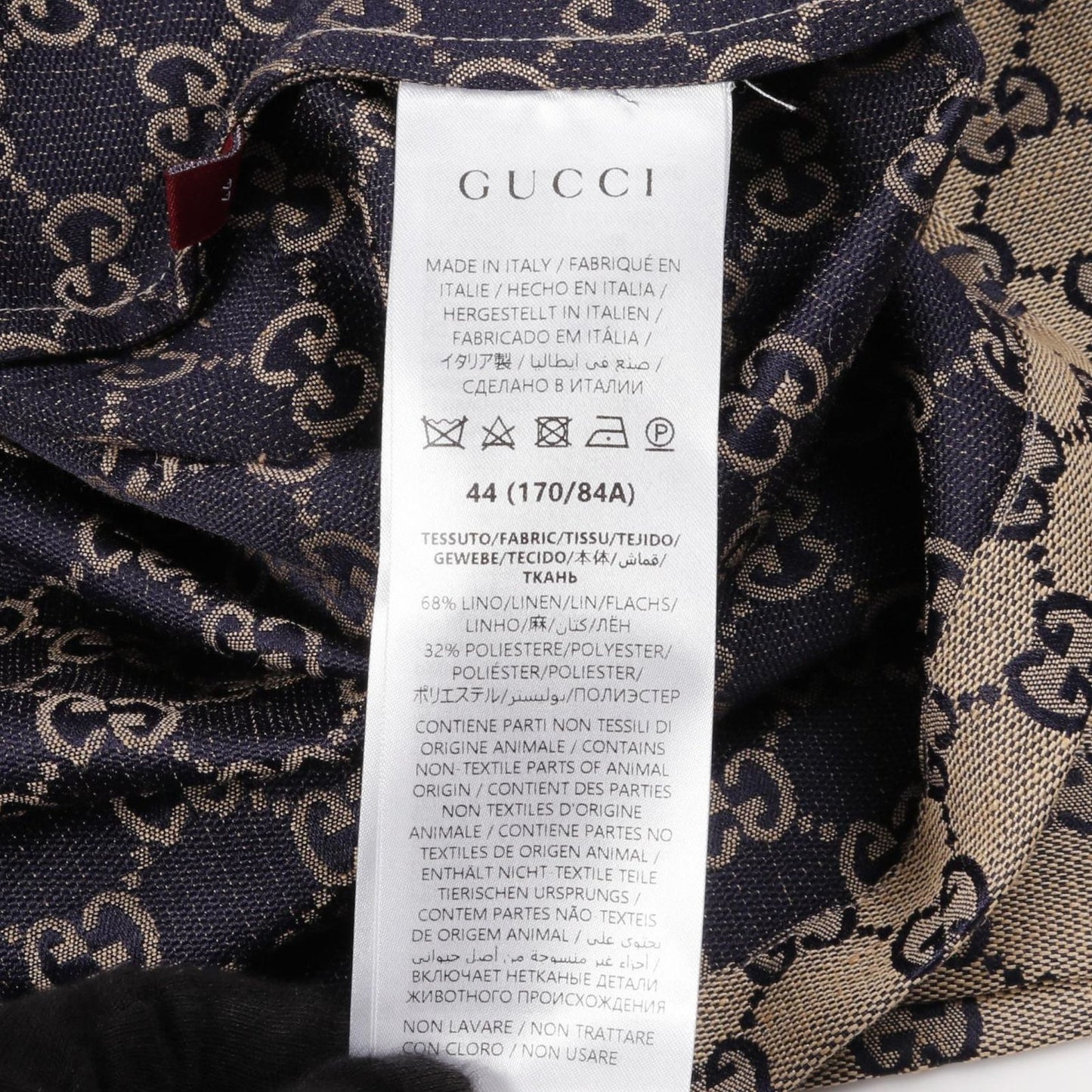 GUCCI GG Linen Blend Canvas Shirt - Timeless Elegance