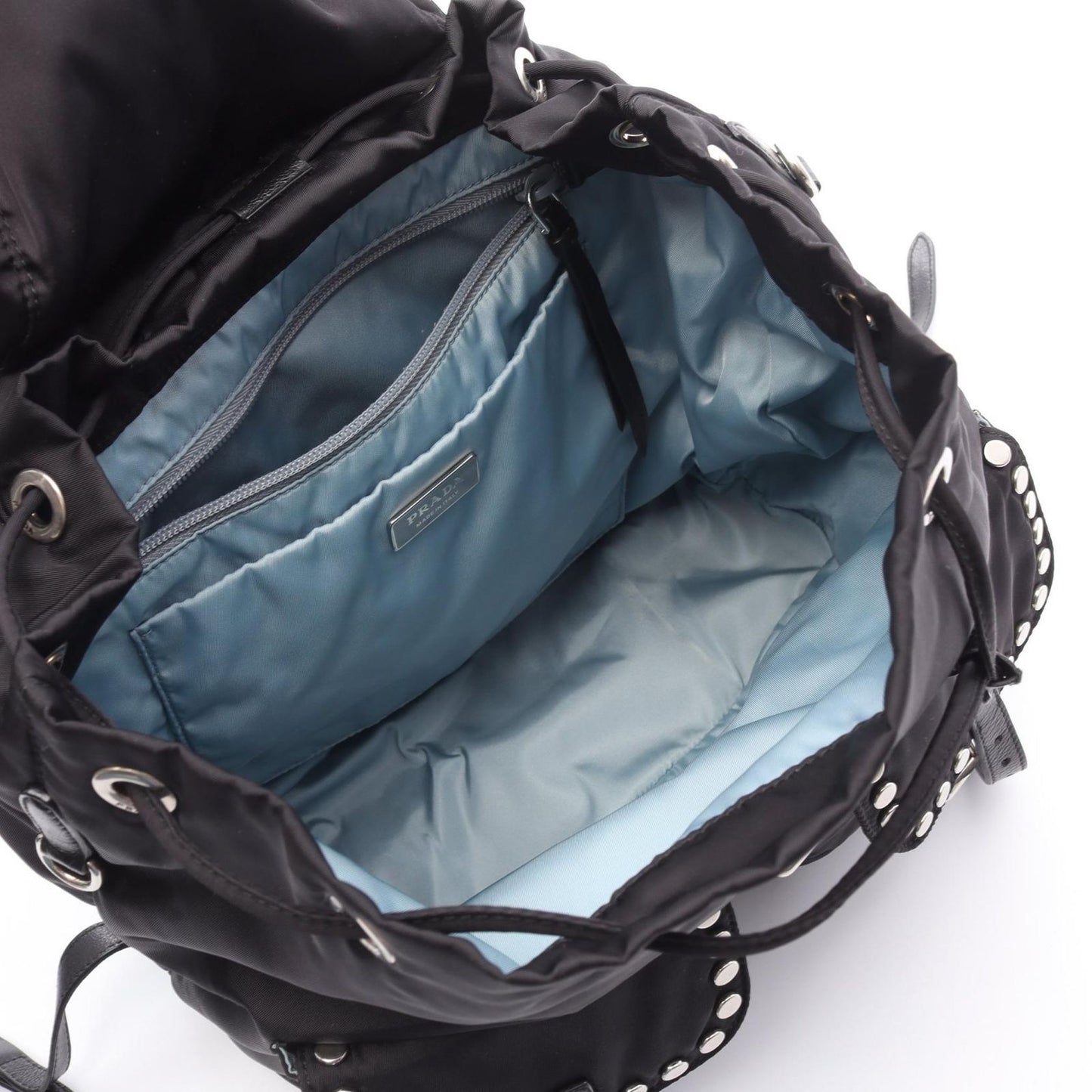 PRADA VELA Black Nylon & Leather Backpack - Timeless Elegance