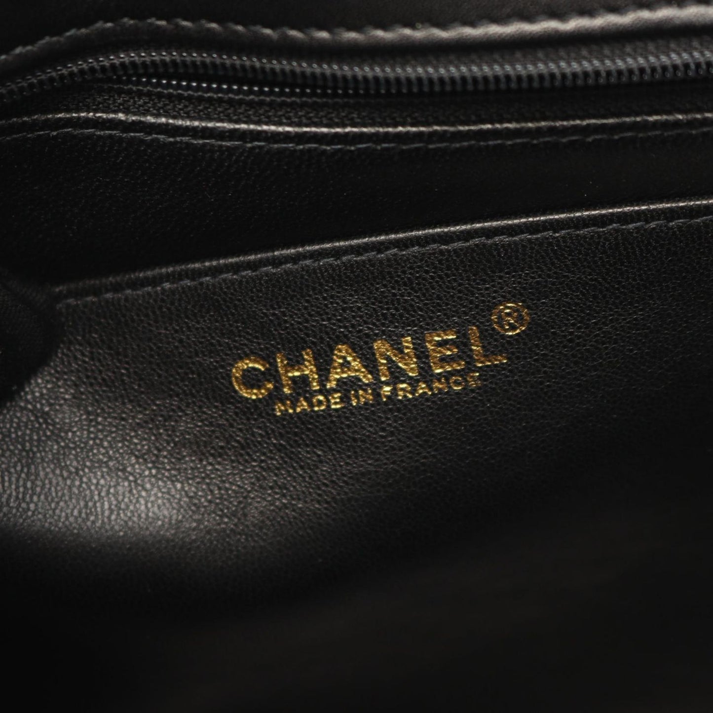 CHANEL 2.55 Matelassé Black Lambskin Shoulder Bag