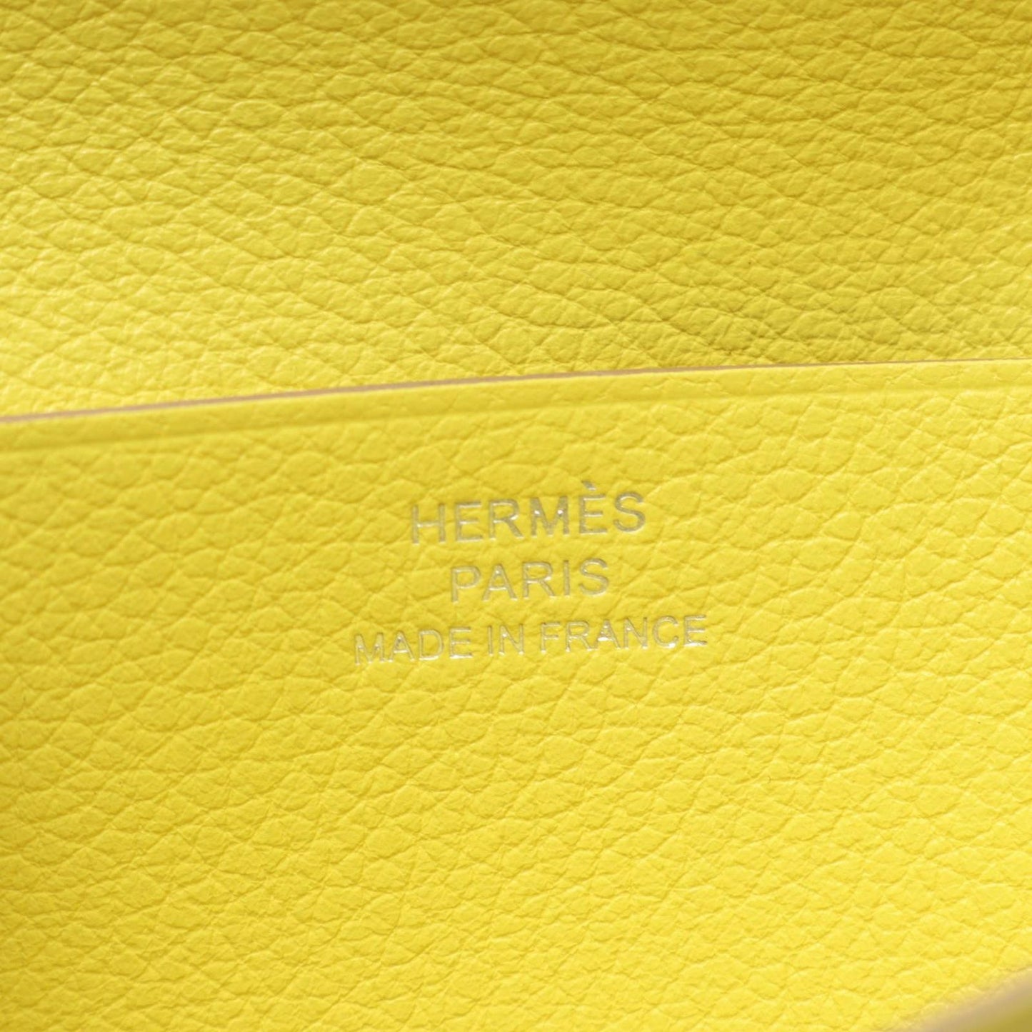 HERMES MC2 Fleming Soufflé Bi-Fold Wallet - Exquisite Yellow Elegance