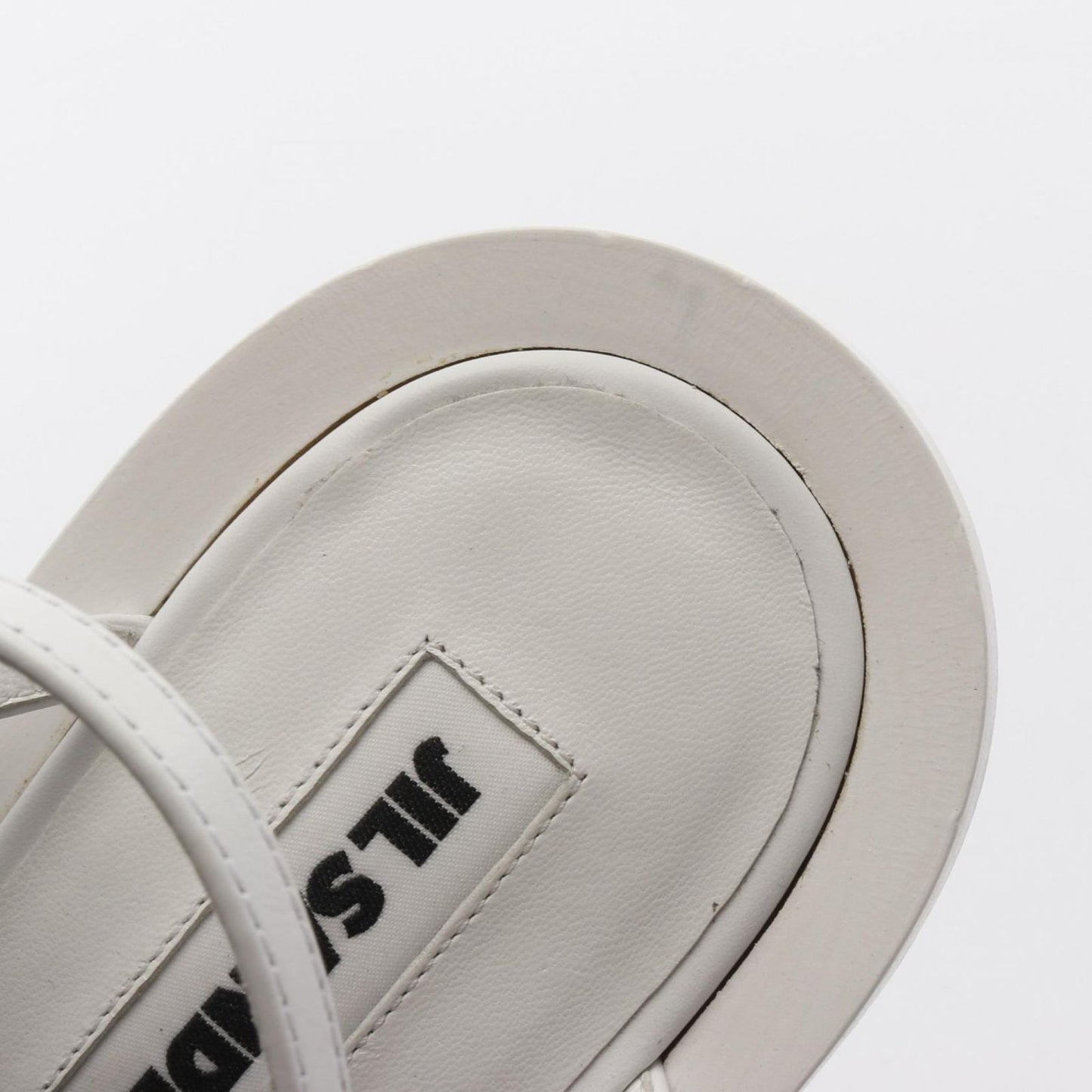 JIL SANDER White Leather Sandals - Timeless Elegance