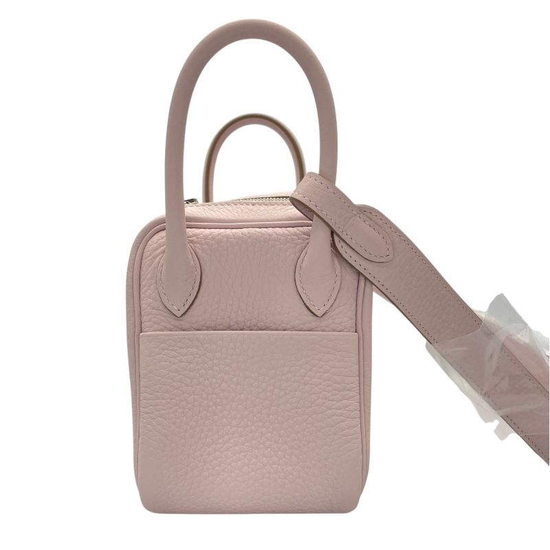 HERMES Lindy Mini Verso in Mauve Vert & New White - 2024 Edition