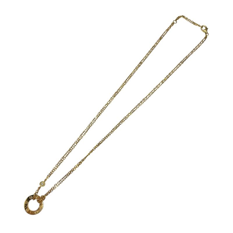Cartier Love Circle Necklace with Diamonds in 750YG Gold