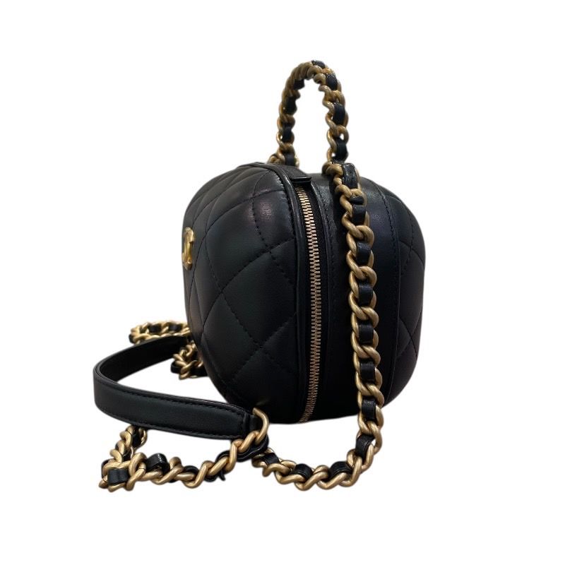 CHANEL Matelassé 2WAY Shoulder Bag in Black & Gold Hardware