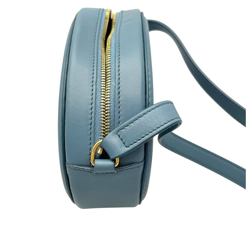 CELINE Oval Purse Shoulder Bag in Blue Leather - Exquisite Craftsmanship