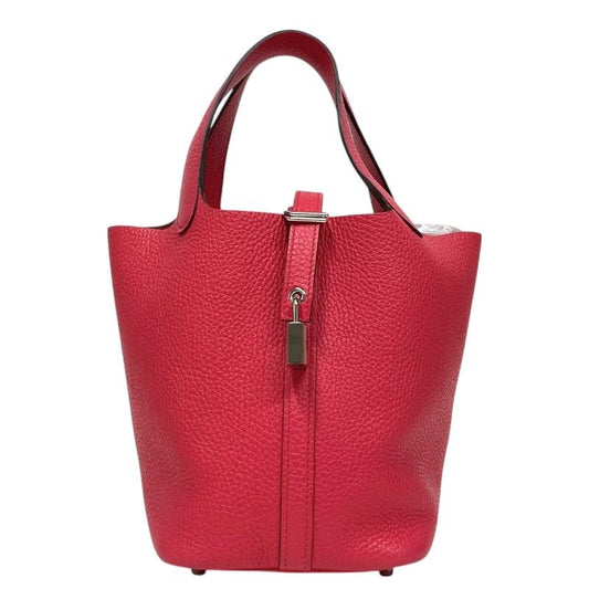 HERMES Picotin Lock PM in Rose Extreme with Silver Hardware