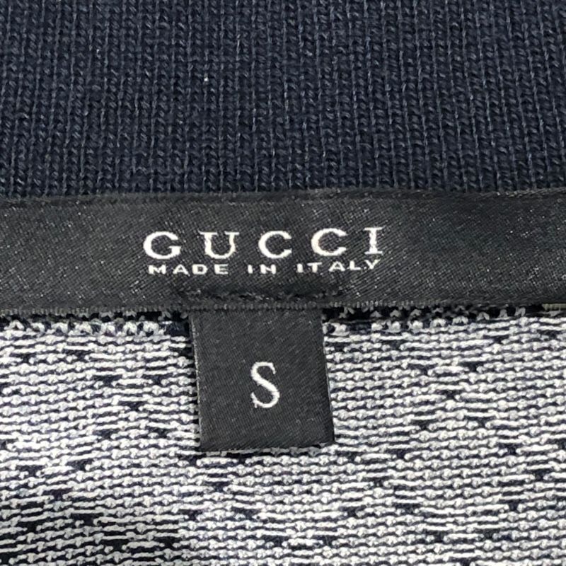 GUCCI Diamante Pattern Polo Shirt in Gray - Size S