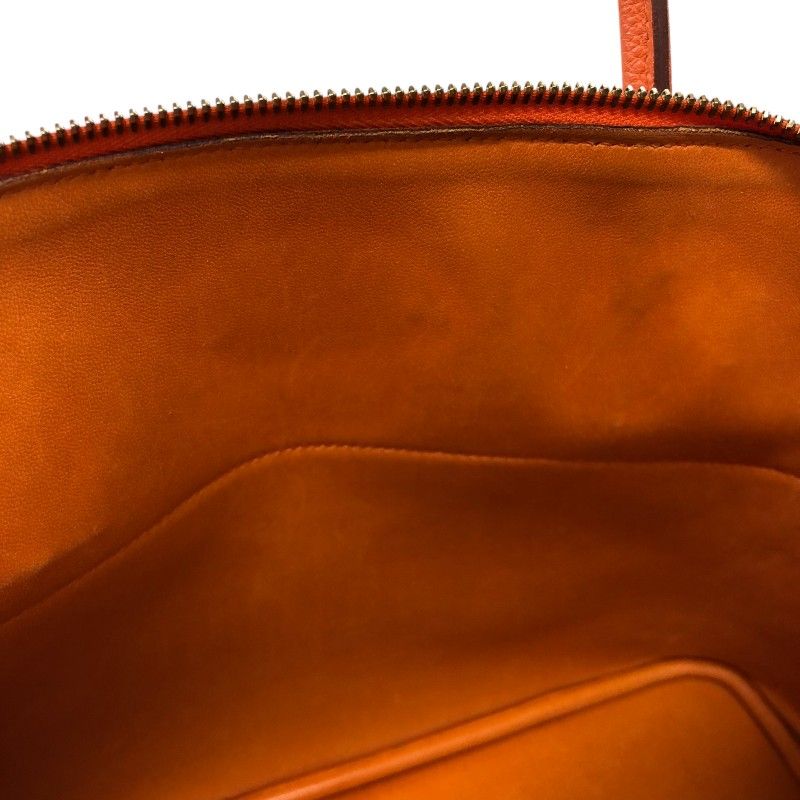 HERMES Bolide 31 Handbag in Orange with Gold Hardware