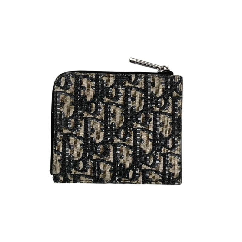 Dior Homme Oblique Coin Purse in Navy Jacquard - Exquisite Craftsmanship