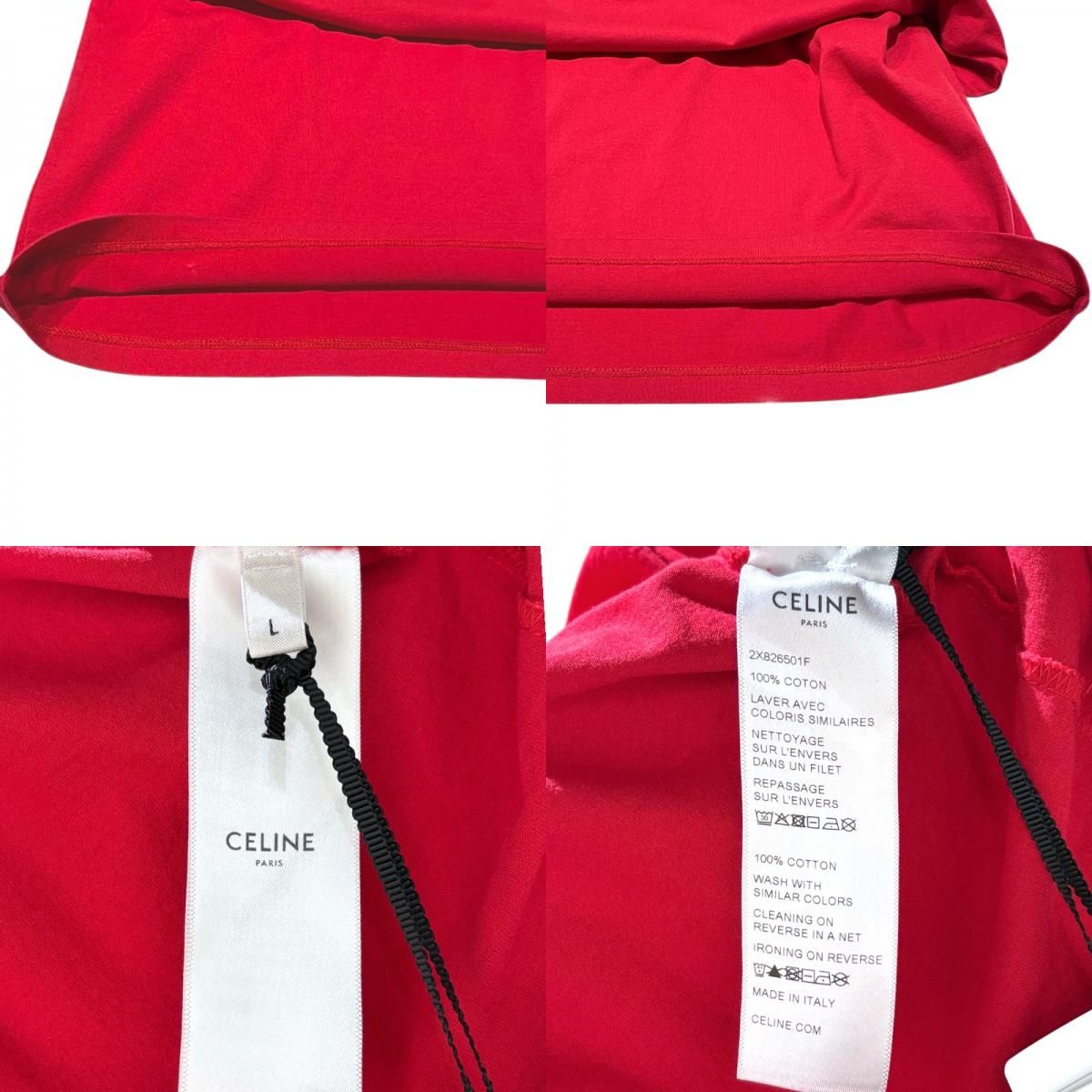 CELINE Men's Cotton Print T-Shirt - Size L - Timeless Elegance