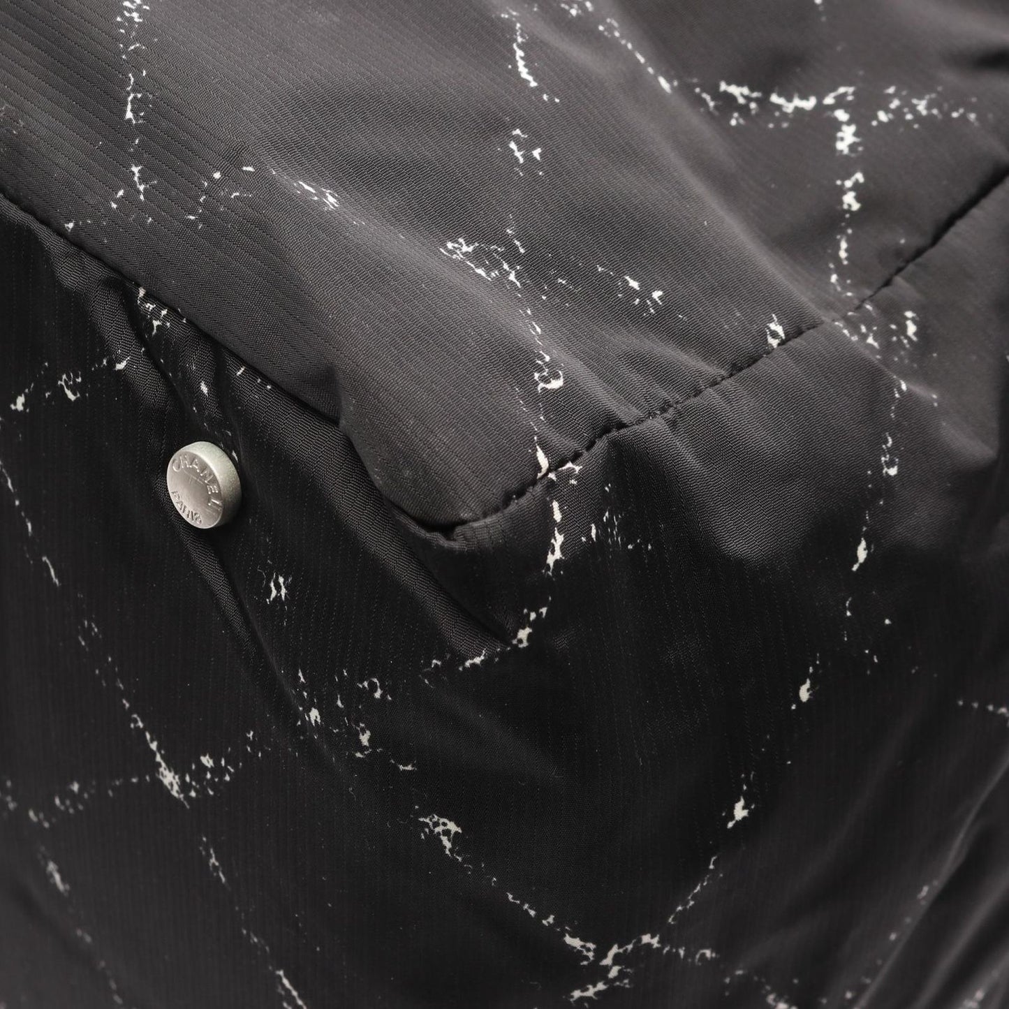 CHANEL Vintage Travel Line Boston Bag - Black Nylon