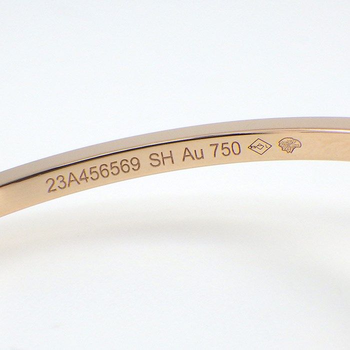 HERMES Chaine d'Ancre Full Pavé Diamond Bangle in K18 Pink Gold