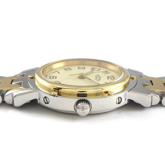 HERMES Clipper CL4.220 Quartz Watch with Ivory Dial - Exquisite Craftsmanship