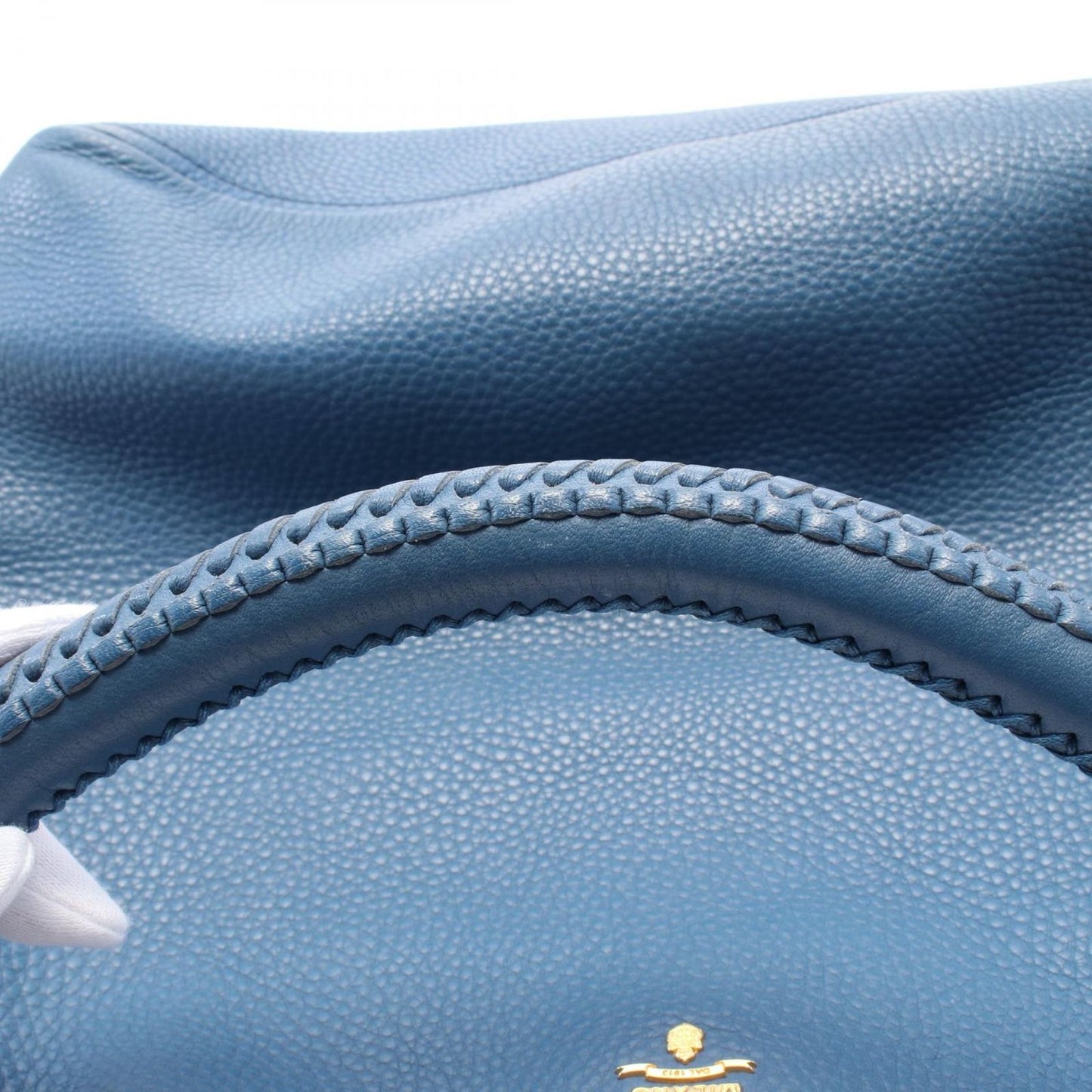PRADA BR4712 Leather Shoulder Bag in Elegant Blue