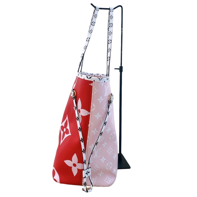 Louis Vuitton Neverfull MM M44567 Red Monogram Giant Tote Bag
