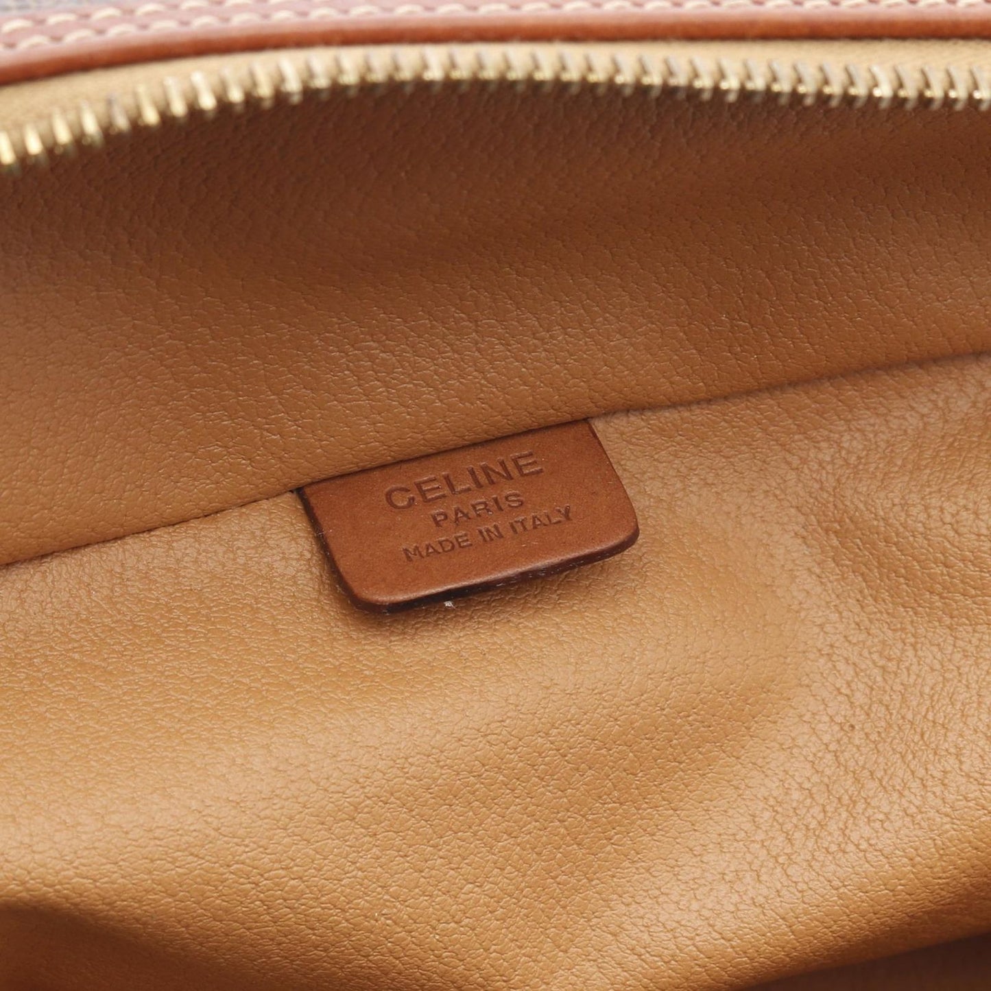 CELINE Macadam Vanity Handbag in Dark Brown PVC Canvas