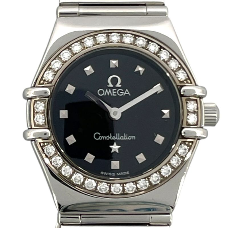 OMEGA Constellation 1475.51 Black Stainless Steel Quartz Ladies Watch