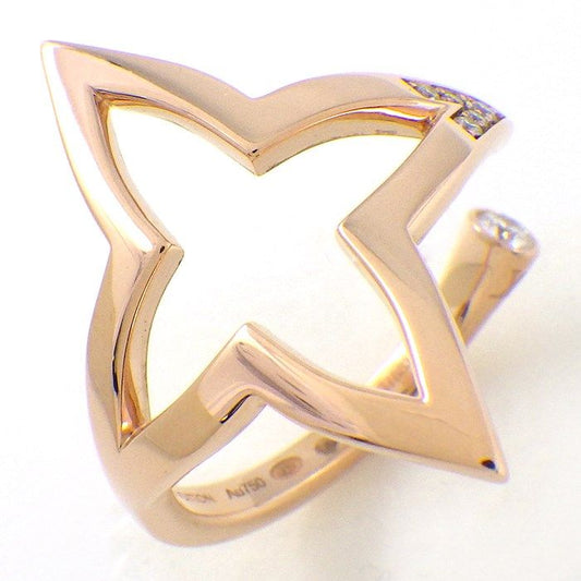 Louis Vuitton Ombre Blossom Open Ring with Diamonds in K18 Pink Gold