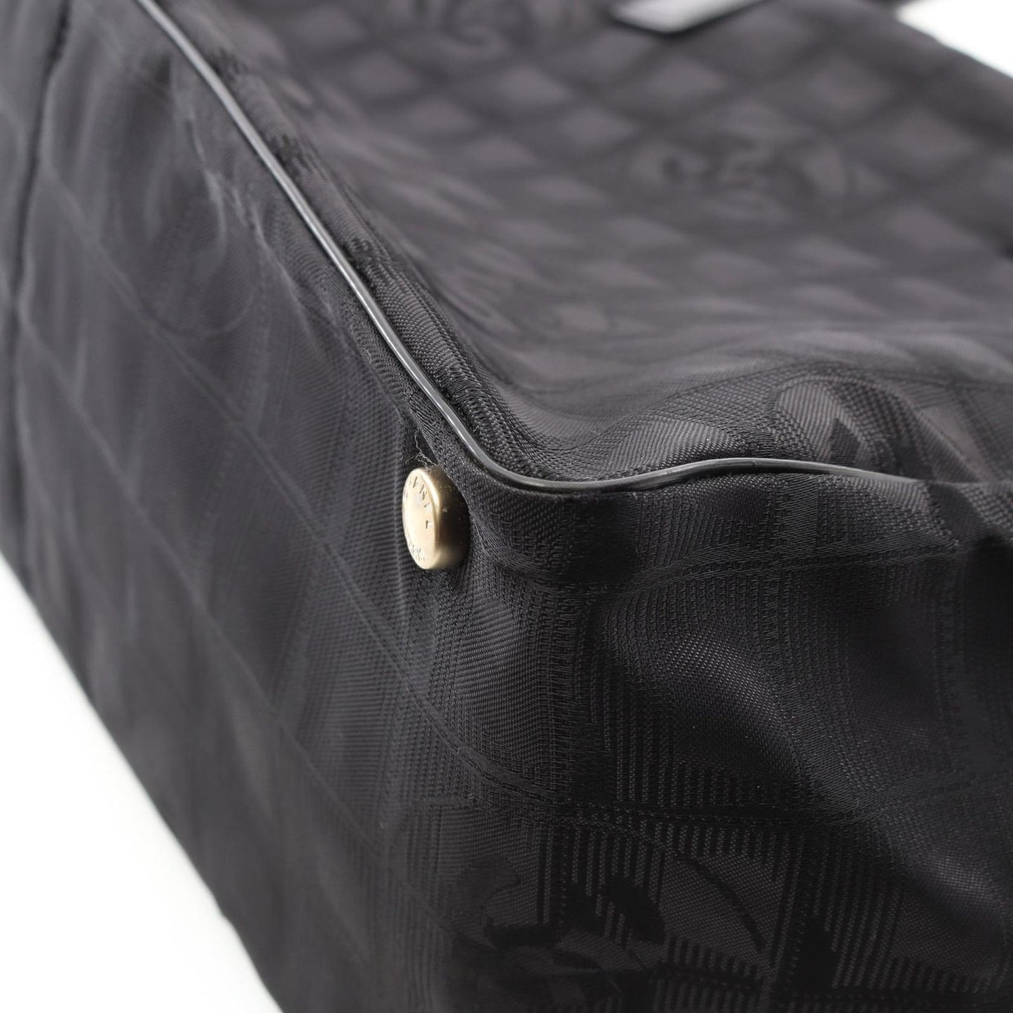 CHANEL Black Leather New Travel Line MM Tote Bag - Timeless Elegance