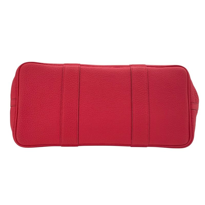 HERMES Garden Party PM Bougainvillea Handbag with Silver Hardware