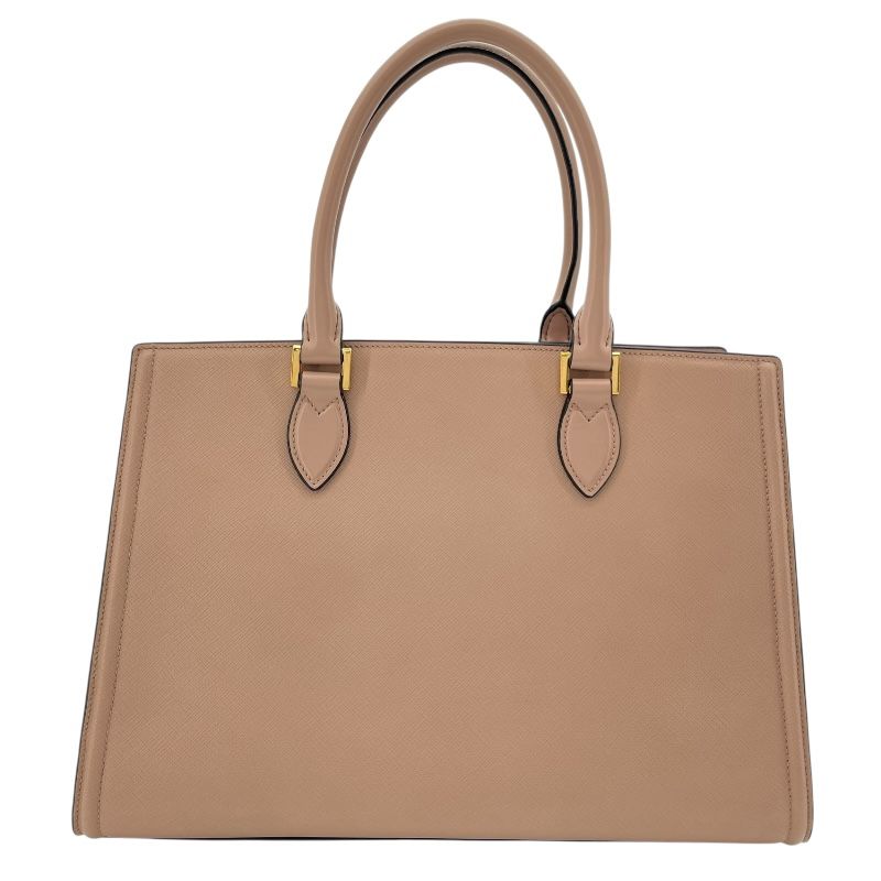 PRADA Saffiano 2-Way Bag 1BA228 in Pink Beige with Gold Hardware
