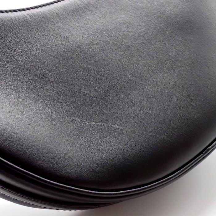 PRADA Arke Small Calf Leather Handbag - Black with Gold Accents
