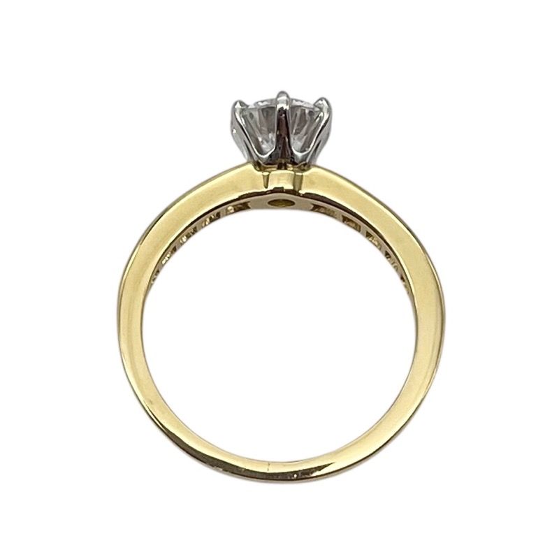 Tiffany & Co. Solitaire Channel-Setting Diamond Ring 0.78ct/0.17ct