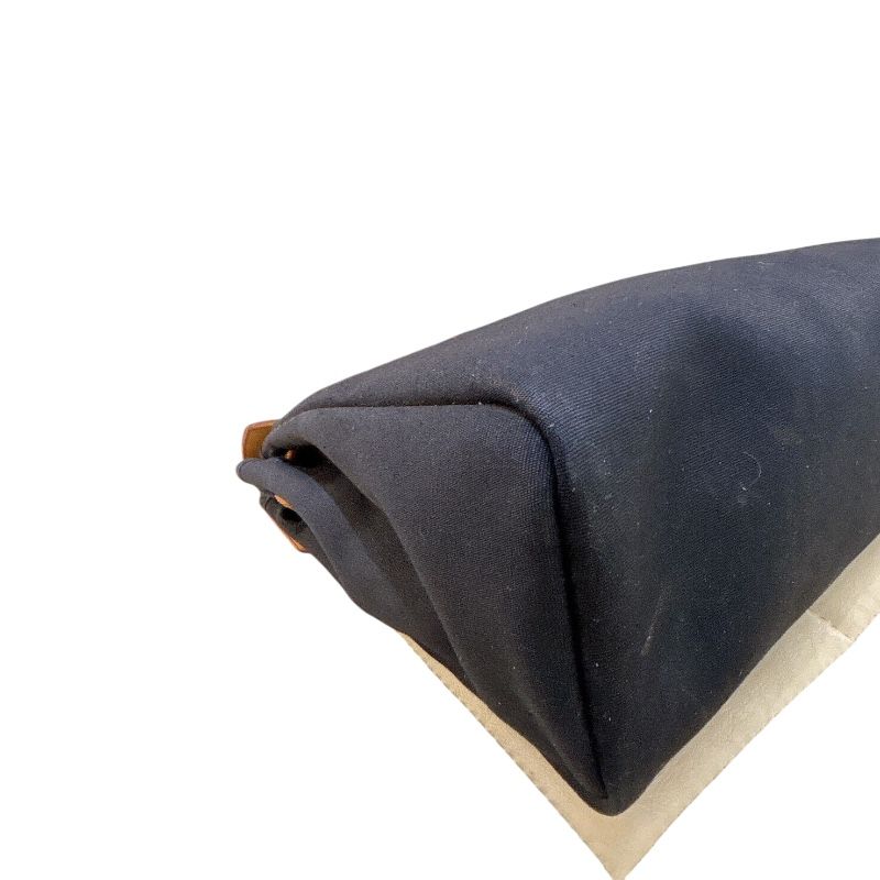 HERMES Émile Bag PM in Black & Gold with Silver Hardware