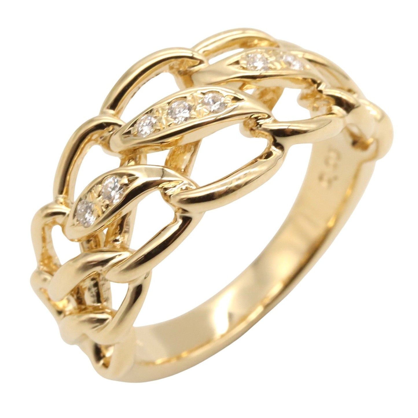 TASAKI K18 Yellow Gold Diamond Ring - Exquisite Elegance