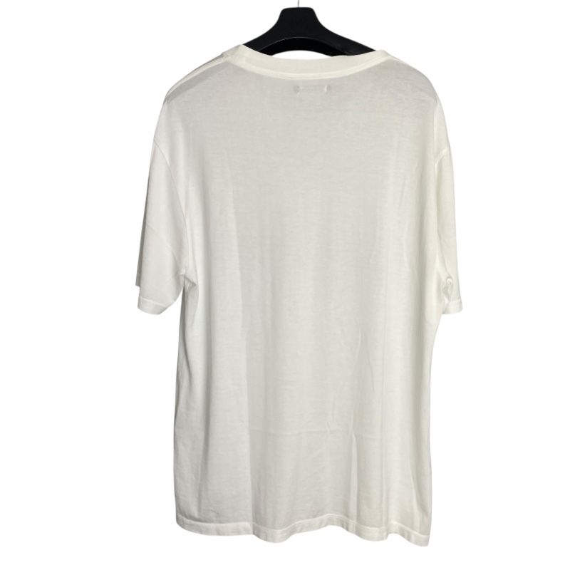 CHRISTIAN DADA White Rose Print Cotton T-Shirt for Men