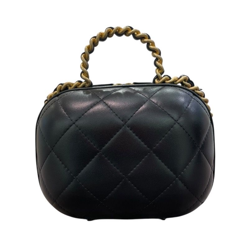 CHANEL Matelassé 2WAY Shoulder Bag in Black & Gold Hardware