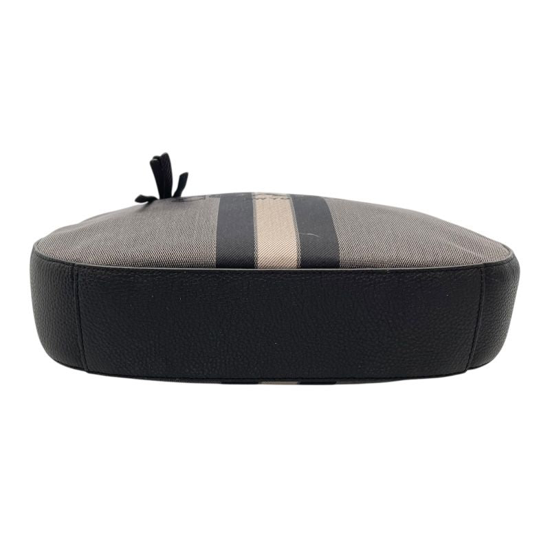 COACH Black/Gray Canvas Shoulder Bag - Timeless Elegance