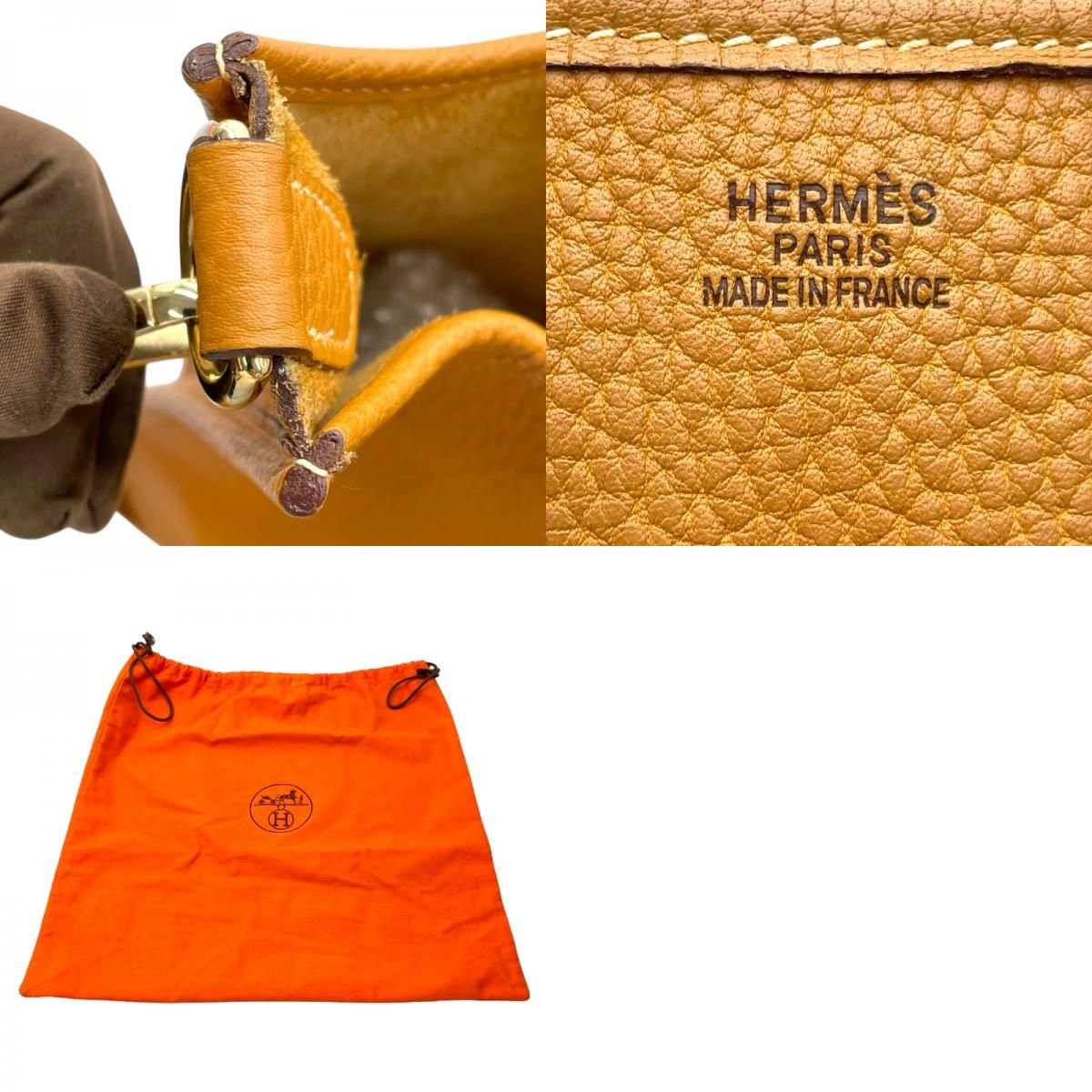 HERMES Evelyne 1PM Natural Sable with Gold Hardware - Timeless Elegance