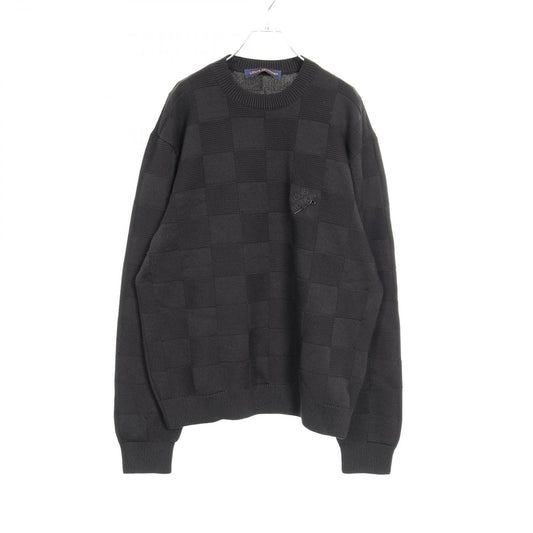 Louis Vuitton Damier Knit Sweater - Timeless Elegance in Black