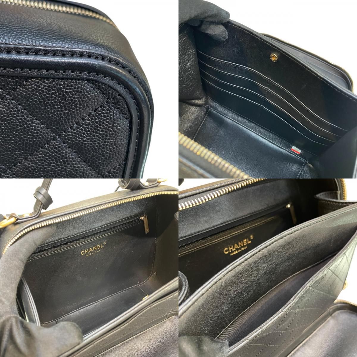 CHANEL CC Filigree Vanity Bag A93344 - Black Caviar Leather