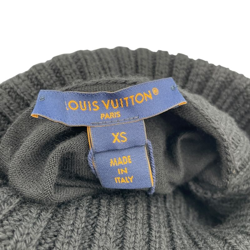 Louis Vuitton Ribbed Accent Turtleneck Sweater - Black Wool XS